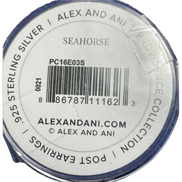 Alex and Ani Sterling Silver .925 Mini Seahorses Stud Earrings - Picture 5 of 5